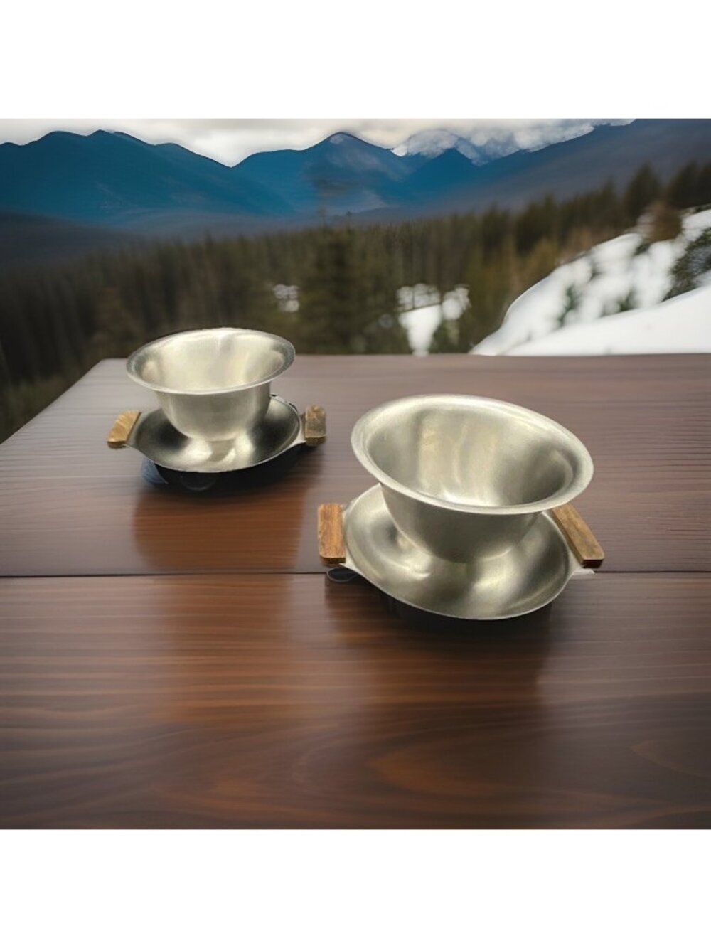 Vintage INTERPUR 18-8 Stainless Steel Gravy Boat Server Handles Atomic Lot 2